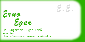 erno eger business card